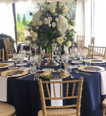 Galdauts diam.300cm, tumši zils 7 dark blue tablecloth