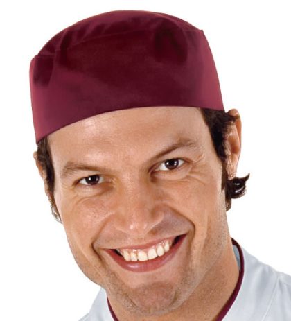 Pavāru cepure - "tablete", bordo