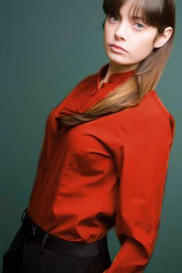 Dāmu blūze Slim fit, balta vai melna ar garām piedurknēm [CLONE]