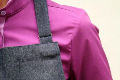 Džinsa krūšu priekšauts ar 2daļīgu kabatu [CLONE]