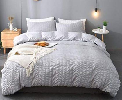 Krepa gultas veļas komplekts LIGHT GREY