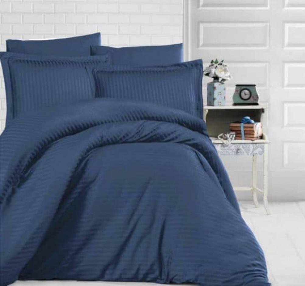 Stripsatīna gultas veļas komplekts Blue Elegance 2 Stripsatīna gultas veļas komplekts Blue Elegance